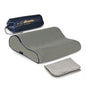 alkamto Travel & Camping Comfortable Memory Foam Pillow – Easy to Carry Portable Bag – Temperature Regulating Pillow Case (Grey Contour + Extra Cover) - size: Grey Contour Travel + Extra Cover