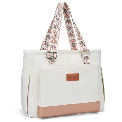 Lunch Bag Lunch Box Women - Leakproof Insulated Lunch Cooler Bag for Women - Large Lunch Tote Bags Adults, White - color: 08-Brownish White, size: Large