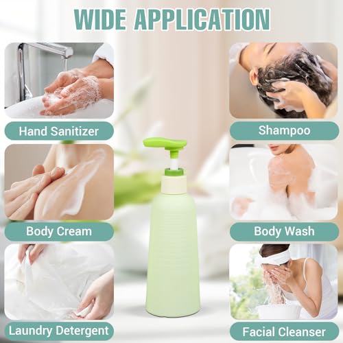 6.7oz Travel Shampoo Bottle with Flip Cap, Refillable Plastic Pump Bottles Dispenser for Soap, Shampoo, Lotions, Liquid Body Wash, Creams and Massage Oil (2Pack, 6.7oz/200ml) - size: 6.7 fl oz