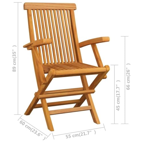 BOWERY HILL 9-Piece Solid Teak Wood Outdoor Dining Set, Natural Teak Finish, Folding Rectangular Table and 8 Chairs, Durable Water-Resistant Patio Furniture, Comfortable Seating for Garden or Terrace