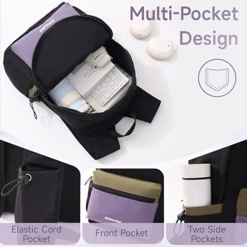Hiking Backpack for Women Men 16L,Packable Waterproof Backpack,Foldable Daypack with Strap Pocket for Picnic Beach,Black - color: Black