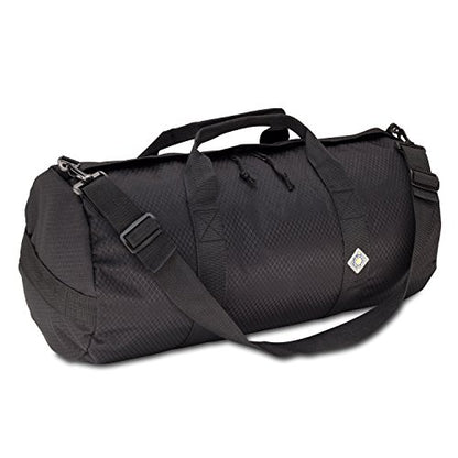 44L Daily Duffel Bag, Heavy-Duty Gear Bag, 1050D Tuff Cloth, Diamond Ripstop, Reinforced Stitching - Black (12" x 24") - color: Black, size: 12" x 24" (44 Liters)