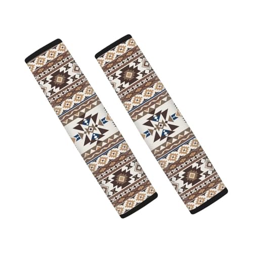 Fashion Aztec Car Seat Belt Pad Cover 2-Pack Soft Car Safety Seat Belt Strap Shoulder Pad Anti-Slip Shoulder Strap Protect Universal Fit Most Cars Women Men - color: Fashion Aztec Geometry