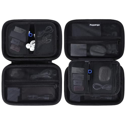 Electronic Organizer Travel Case for MacBook Power Adapter Chargers Cables Tech Organizer Hard Drive USB Flash Disk SD Card Cord Portable Electronics Accessories Bag