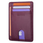 Buffway Slim Minimalist Front Pocket RFID Blocking Leather Wallets for Men and Women - Alaska Purple - color: Alaska Purple