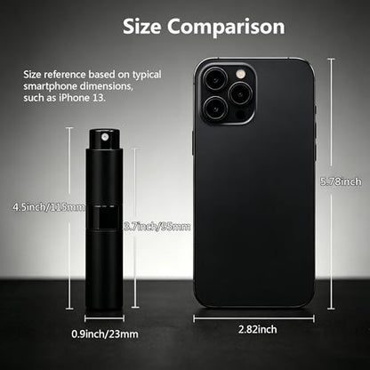 8ML Refillable Travel Perfume Atomizer, Leak Proof Empty Cologne Spray Bottle, Portable Sprayer Travel Essentials for Men Women, 5-Pack - size: M8ml-Bottle-5Pcs
