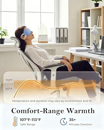 16 Pack Steam Eye Mask for Dry Eyes: Self-Heating Warm Compress for Stye Relief & Digital Eye Strain, FSA&HSA Eligible, Travel & Spa Essential, Disposable, No Microwave, Self-Care Gift, Unscented - color: Blue -16 Packs
