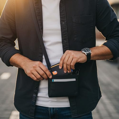 Buffway Slim Minimalist Front Pocket RFID Blocking Leather Wallets for Men and Women - Carbon Fiber Black - color: Carbon Fiber Black