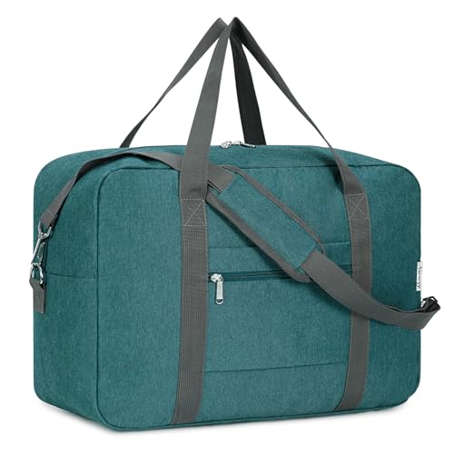 For Spirit Airlines Personal Item Bag 18x14x8 Foldable Travel Duffel Bag Tote Duffle Carry on Luggage for Women and Men 30L (Teal) - color: Teal, size: 30L