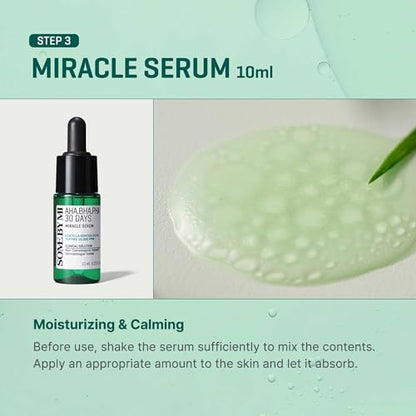 SOME BY MI AHA BHA PHA 30Days Miracle AC SOS Kit - Toner 1.01Oz, Serum 0.33Oz, Cream 0.7Oz, Foam 1.01Oz - Mild Exfoliating Daily Skin Care Set - Skin Wastes, Sebum, Oiliness Care - Korean Skin Care - color: Miracle Kit with Foam