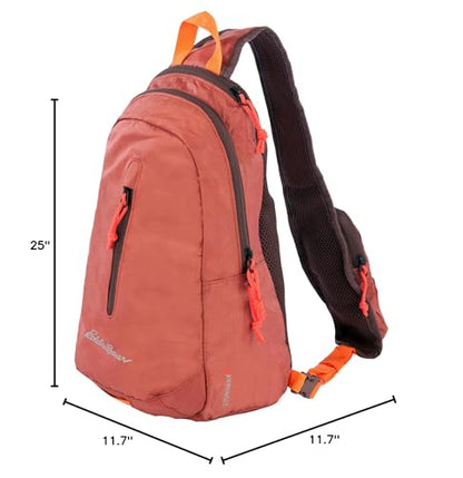 Eddie Bauer Stowaway Packable Sling Bag | Travel | Outdoor | Lightweight | Compact | Ripstop Nylon, Maroon-10L - color: Maroon