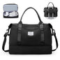 Travel Duffel Bag with Shoes Compartment, Overnight Weekender Bags for Women,Carry on Personal Item Bag - color: A-Black, size: Large