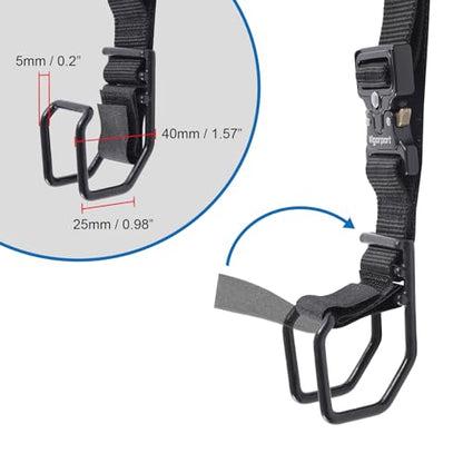 Vigorport Luggage Hook Strap, J Hook for Add a Bag Luggage, Multi Adjustment Bag Strap Hook with Hands Free - size: Small size/Metal buckle