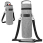 opux Wine Bag Single Bottle Carrier Tote, Insulated Wine Cooler Bag for Travel Picnic Beach with Shoulder Strap, Thermal One Bottle Holder Carrying Case Wine Gift for Women Men, Heather Light Gray - color: Heather Gray