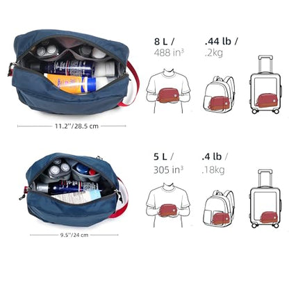 Travel Toiletry Bag 5L, Compact Travel Organizer with Waterproof TPU Wet/Dry Compartment - color: Medium Olive, size: 5L