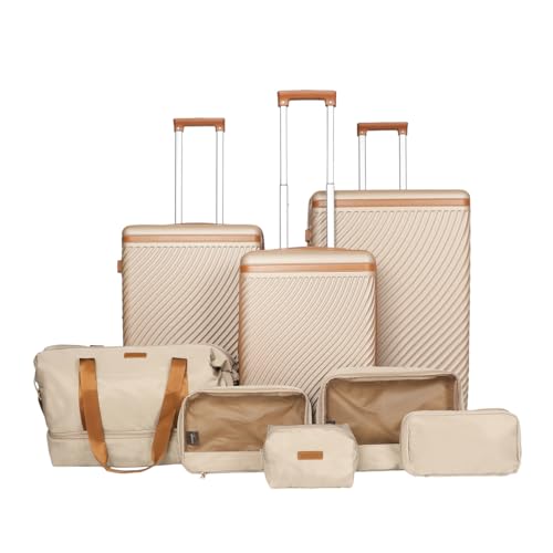 Bioworld Viggio 8-Piece Packing Cube Brown Luggage Set - style: Viggio 8-pc Brown