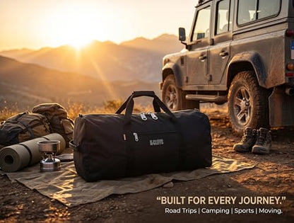 Heavy Duty Cargo Duffel Large Sport Gear Drum Set Equipment Hardware Travel Bag Rooftop Rack Bag - color: Black, size: 24" x 12" x 12"