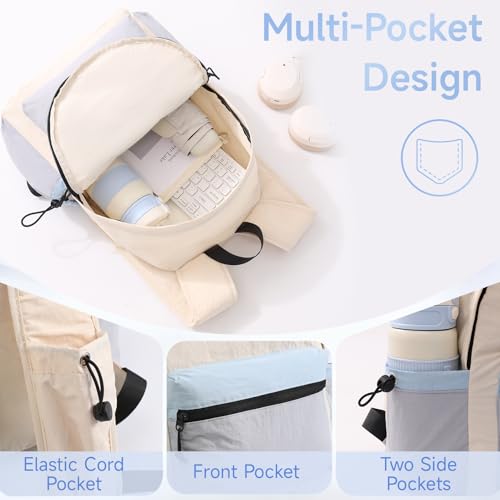 Hiking Backpack for Women Men 16L,Lightweight Foldable Backpack,Packable Hiking Daypack for Travel Camping Outdoor,Beige - color: Beige