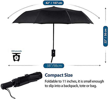SY COMPACT Travel Umbrella - Windproof Automatic Compact Umbrella for Rain, Lightest 8-Rib, Small, Strong & Portable, Durable Grip, Fits Backpack & Car, Factory Direct (UV Available) - color: UPF-Flower purple