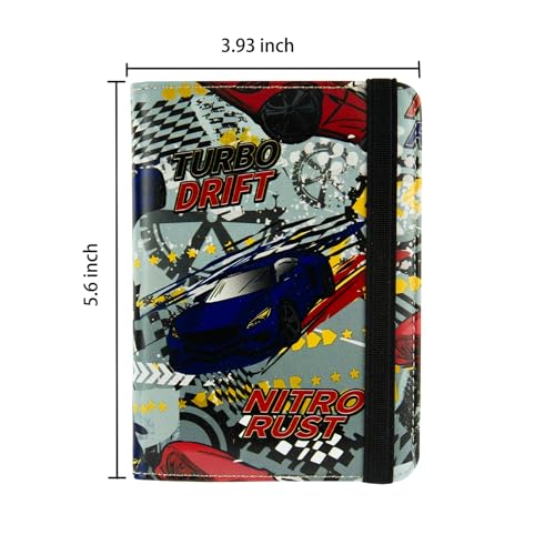 passport Holder,Rfid Blocking Travel Wallet Credit Card Case Cute Passport cover for Women/Men,Boys Girls Travel Essentials (Race Car) - color: Race Car