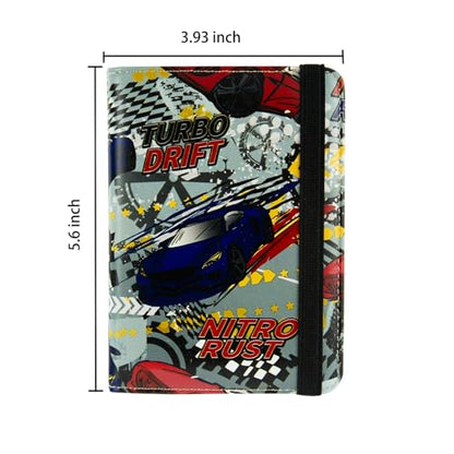 passport Holder,Rfid Blocking Travel Wallet Credit Card Case Cute Passport cover for Women/Men,Boys Girls Travel Essentials (Race Car) - color: Race Car