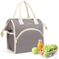 LOKASS Lunch Bag Women Insulated Lunch Box Wide-Open Lunch Tote Bag Large Cooler Bag for Work Picnic Hiking Beach（Dark Gray） - color: Charcoal Gray