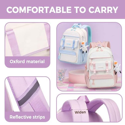 Womens Girls Backpack for School Cute Aesthetic Large Laptop Backpack Kawaii Preppy Teen Kids Bookbag Travel Daypack (Pink,S) - color: Pink, size: Small