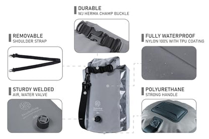 Washbag Portable Washing Machine - 15L Fully Waterproof Dry Bag - Lightweight Compact Nylon Washing Machine - Portable Manual Clothes Washer Laundry Bag (Gray) - color: Gray