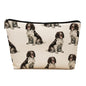 English Springer Dog Makeup Bag, English Springer Lovers Gifts Cosmetic Bag for Women, Dog Mom Lovers Owner Gifts for Women Christmas, Pet Lover Gift Zipper Travel Makeup Pouch for Purse - color: english springer