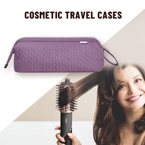 KarSyon Shark Flex Style Case for Dy son Airwrap Hair Dryer Brush Revlon Hair Tools Travel Bag Carrying Case Flat Curling Iron Organizer (Purple) - color: Purple