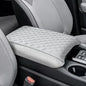 JOYTUTUS Center Console Cover Compatible with 2023-2025 2026 Pilot & 2024 Passport Ridgeline, Car Armrest Cover Console Pad Cushion, Gray Leather Center Console Armrest Cover lid Middle Console Cover - color: Gray