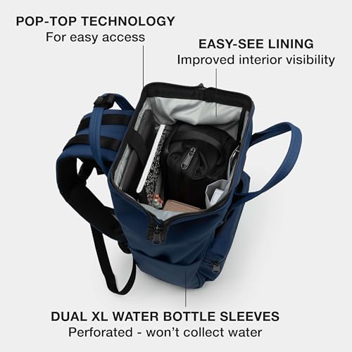 Portland Gear Cascade Compact Backpack, Weatherproof Construction, Perfect for Daily Use and Travel, Padded Laptop Sleeve and Adjustable Straps, 13.5L, Navy - color: Navy