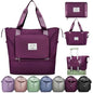 Ranslen Large Capacity Folding Travel Bag,Expansion Travel Duffel Bag with Dry and Wet Separation Portable Travel Duffel Bag - color: Fuchsia