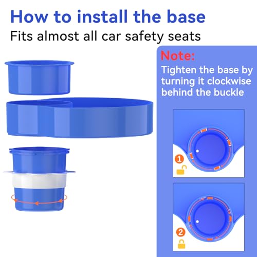 [2 Packs] Kids Car Seat Tray, Travel Tray with Cup Holder for Toddler, Kids Car Seat Food Snack Organizer for Road Trip, Stroller snack tray travel must haves - Blue+Pink - color: Blue+Pink