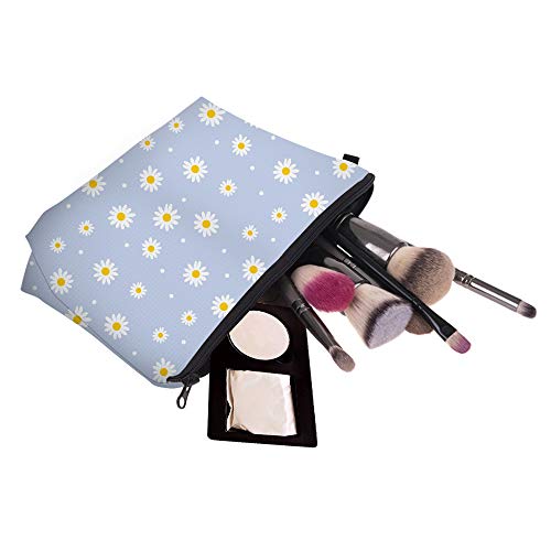 Cute Travel Makeup Bag Cosmetic Bag Small Pouch Gift for Women (Daisy) - color: Daisy