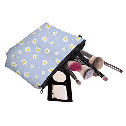 Cute Travel Makeup Bag Cosmetic Bag Small Pouch Gift for Women (Daisy) - color: Daisy