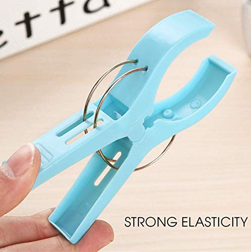Strong Beach Chair Towel Clips Heavy Duty Pool Cover Clamps Cruise Ship Plastic Travel Clothespins Pack 12 - color: 4.3inch Plastic Clothespins Pack 12
