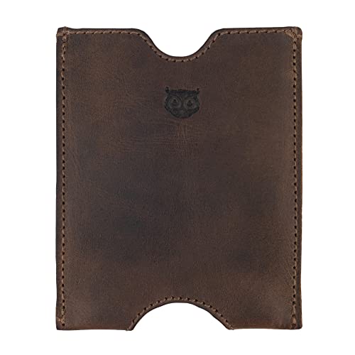 Hide & Drink, Travel Passport Pocket Sleeve Handmade from Full Grain Leather - Bourbon Brown - color: Bourbon Brown
