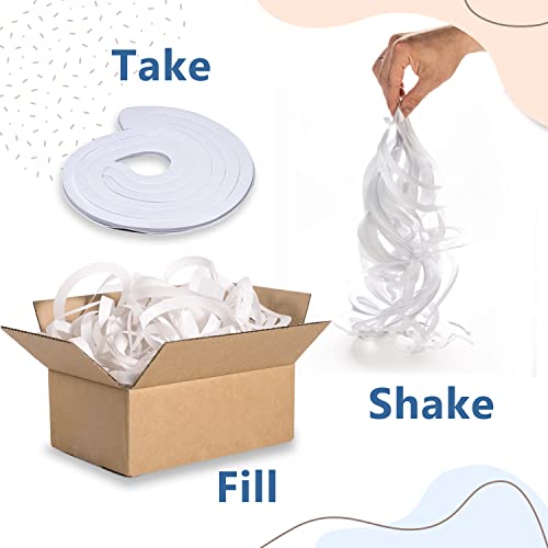 IDL Packaging SpiroPack™ Stylish Box Filler 10 lbs in a Box, White, Wide-Cut Spirals - Packing Filler for Baskets, Gift Boxes, and Packages - Modern Alternative to Shredded and Crinkle Paper - color: White, size: 10 lbs