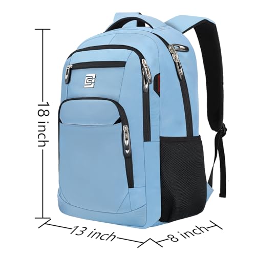 Volher Laptop Backpack,Business Travel Anti Theft Slim Durable Laptops Backpack,Water Resistant College Computer Bag for Women & Men Fits 15.6 Inch Laptop and Notebook-Pale Blue - color: Pale Blue, size: 15.6 Inch, style: Laptop