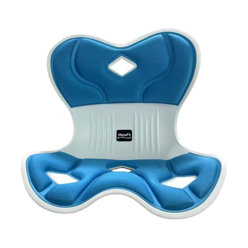 Ergonomic Lumbar Support Cushion, Blue, 44.5mm x 410mm x 340mm, Standard Size, for Shoulder and Back Posture, 110-265 lbs Capacity - color: Blue, size: Standard