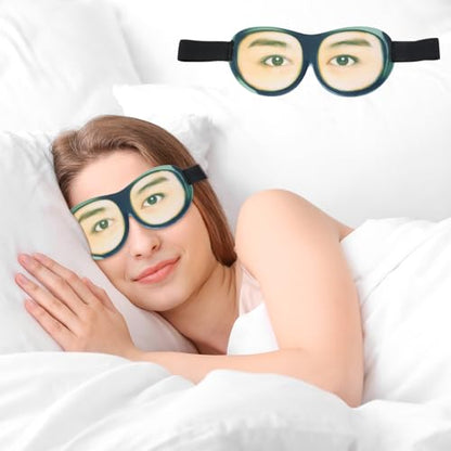 Honbay 3D Funny Eyeshade Soft Sleep Eye Mask with Adjustable Head Strap for Travel, Game, Party, Rest, Sleeping (Girl) - style: Girl