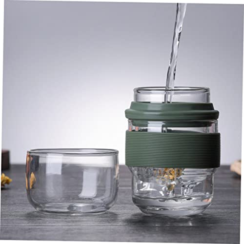 Portable Travel Tea Set with High Borosilicate Glass Teapot and Teacup All-in-One Kit with Hard Shell Carrying Case for Outdoor Home and Office Use