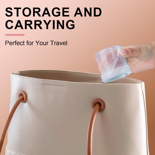 TSA Approved Wide Mouth Travel Size Containers, PP Clear & White Leak Proof Travel Plastic Jars with Lids for Creams Lotion Cosmetic, Jewelry Beads, Sample, Small Items Storage (3.4 oz, 8 Pcs) - color: Clear + White, size: 3.4 oz