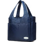 Extra Large Insulated Lunch Tote Bag for Women Men, Leakproof Cooler Lunch Box Shoulder Purse with Side Pockets for Work - Blue - color: Blue