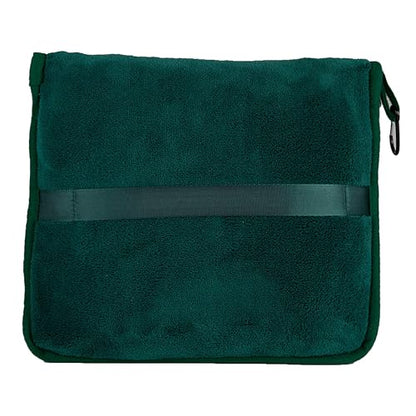 BlueHills Premium Soft Travel Blanket Pillow Airplane Flight Blanket Throw in Soft Bag Pillowcase Compact Pack Large Comfort for Travel Green (Dark Green T010) - color: Green-1pk-t010