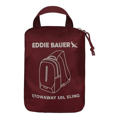 Eddie Bauer Stowaway Packable Sling Bag | Travel | Outdoor | Lightweight | Compact | Ripstop Nylon, Black Cherry-10L - color: Black Cherry