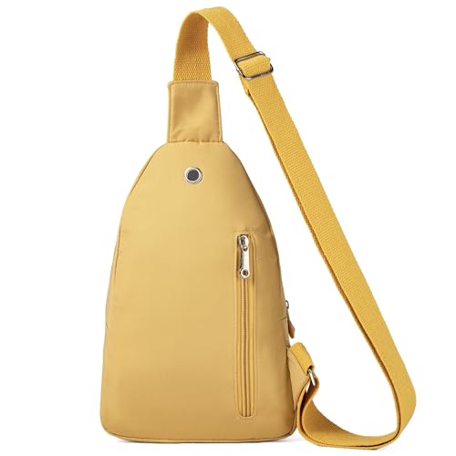 Banelu Small Sling Backpack Crossbody Bags for Women Men, Small Sling Bag Cross Body Bag Fanny Packs Crossbody Purses - Gold - color: H Gold