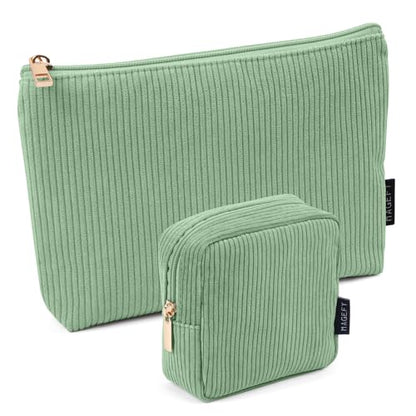 MAGEFY Makeup Bag Small Cosmetic Bag for Women - color: Green-2pcs-Small+Large