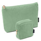 MAGEFY Makeup Bag Small Cosmetic Bag for Women - color: Green-2pcs-Small+Large